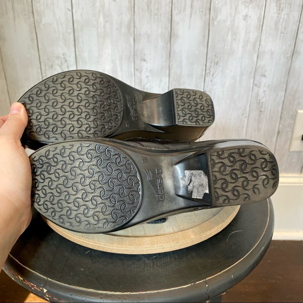 Dansko Leather Buckle Strap Clogs - Picture 5 of 7